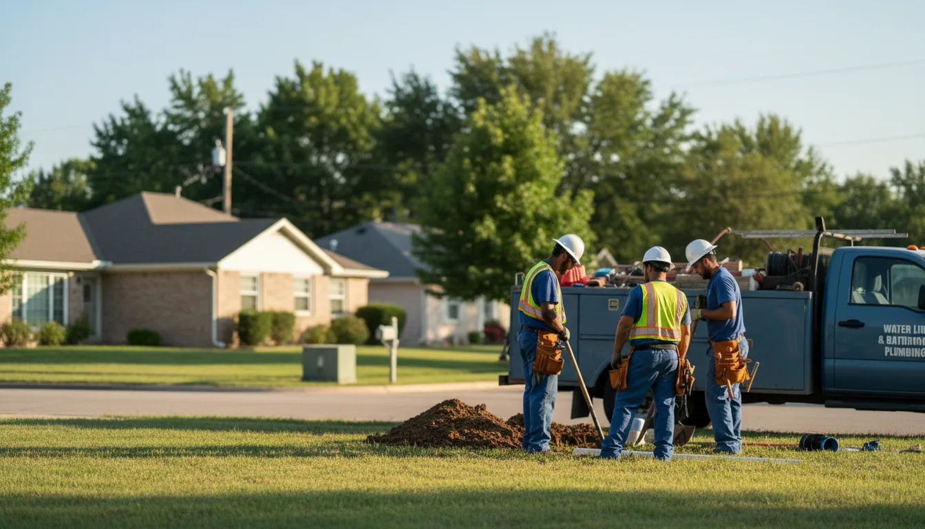 Residential water line and bathroom plumbing service in Cooter, MO